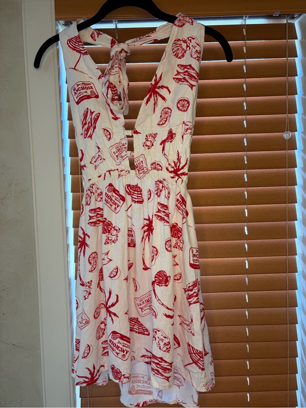 Cotton On White Mini Dress with Red Print